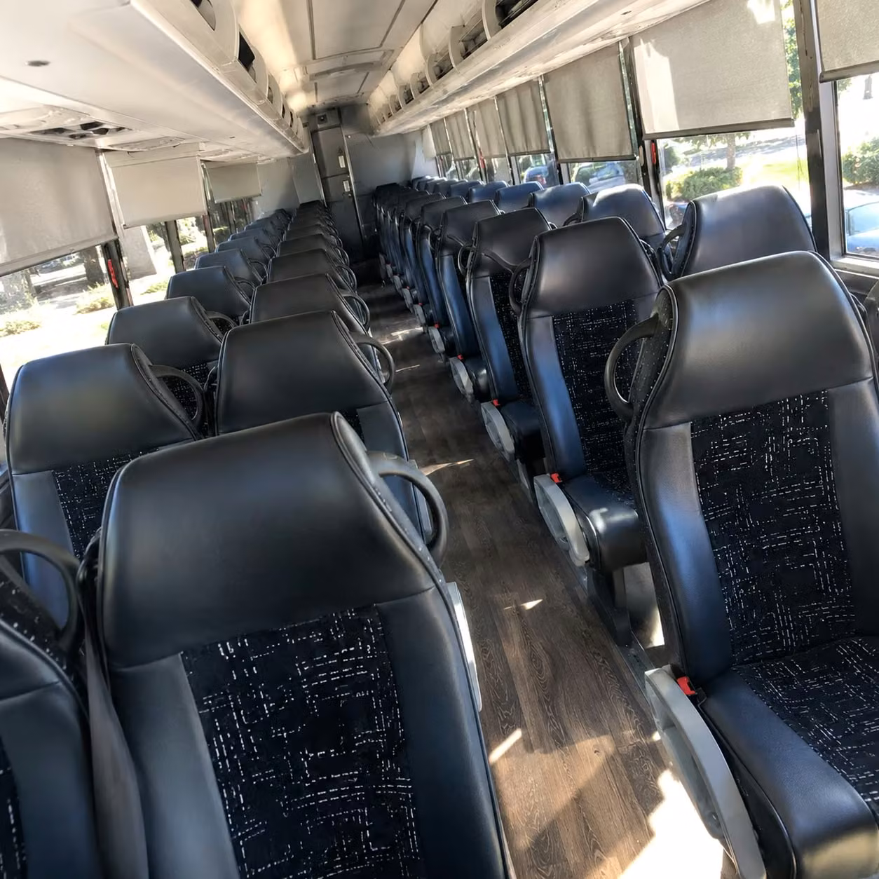 alexandria charter bus rental interior